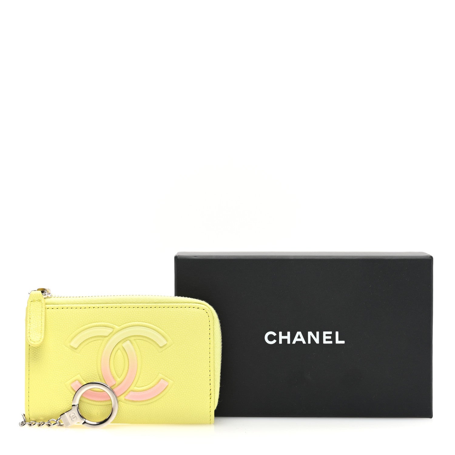 Chanel Caviar Key Holder Case Light Pink Light Green 7 of 7