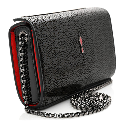 Christian Louboutin Patent Calfskin Crystal Vanite Small Clutch Black 3 of 9