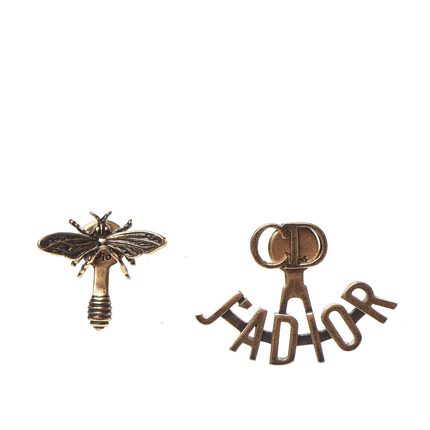 Christian Dior Metal J'Adior Earrings Aged Gold 1 of 5