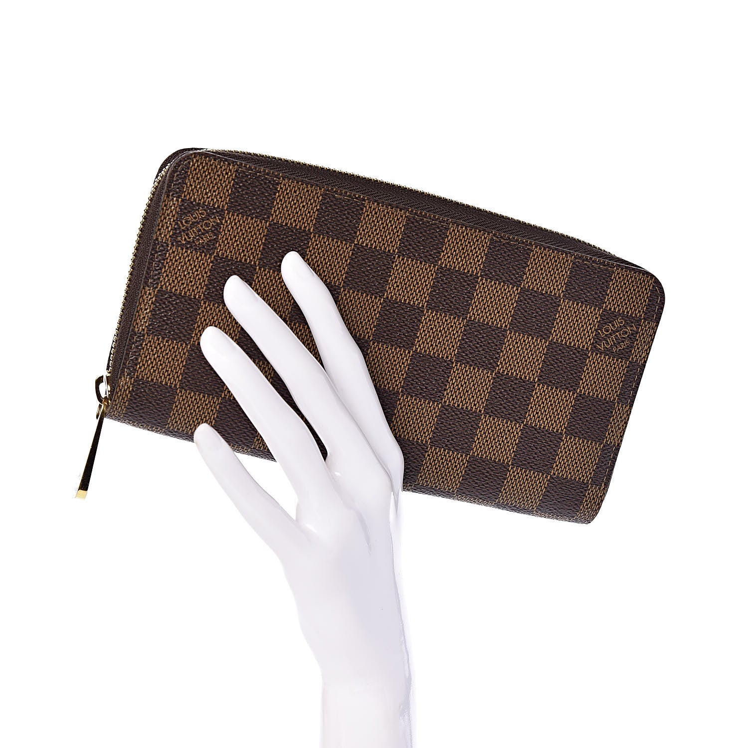 Louis Vuitton Damier Ebene Zippy Wallet Rose Ballerine 2 of 10