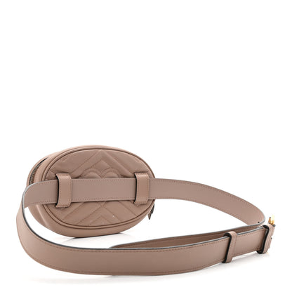Gucci Calfskin Matelasse GG Marmont Belt Bag 95 38 Porcelain Rose 3 of 17