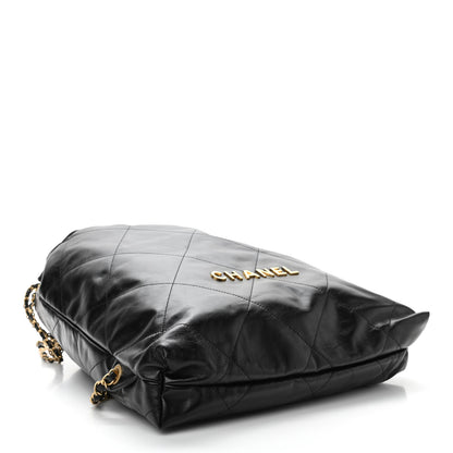Chanel Shiny Calfskin Quilted Chanel 22 Backpack Black 4 of 10