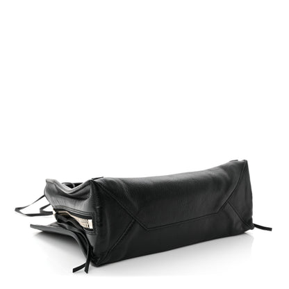 Balenciaga Grained Calfskin Papier Mini A4 Zip Around Tote Black 5 of 11