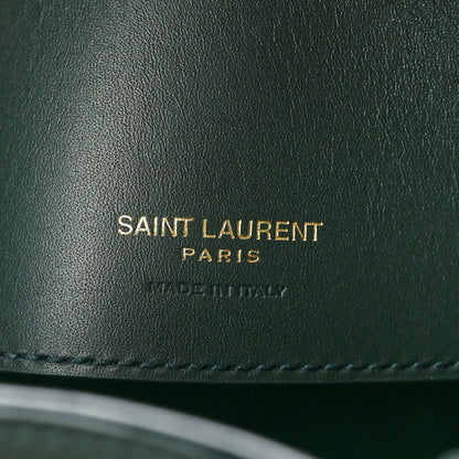 Saint Laurent Shiny Calfskin Le 37 Bucket Bag Vert Fonce 7 of 11