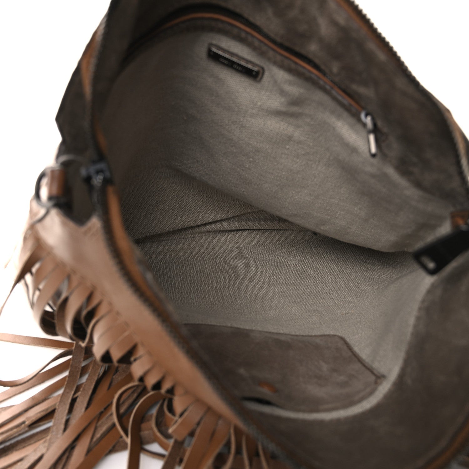 Miu Miu City Calf Fringe Hobo Cannella 5 of 13