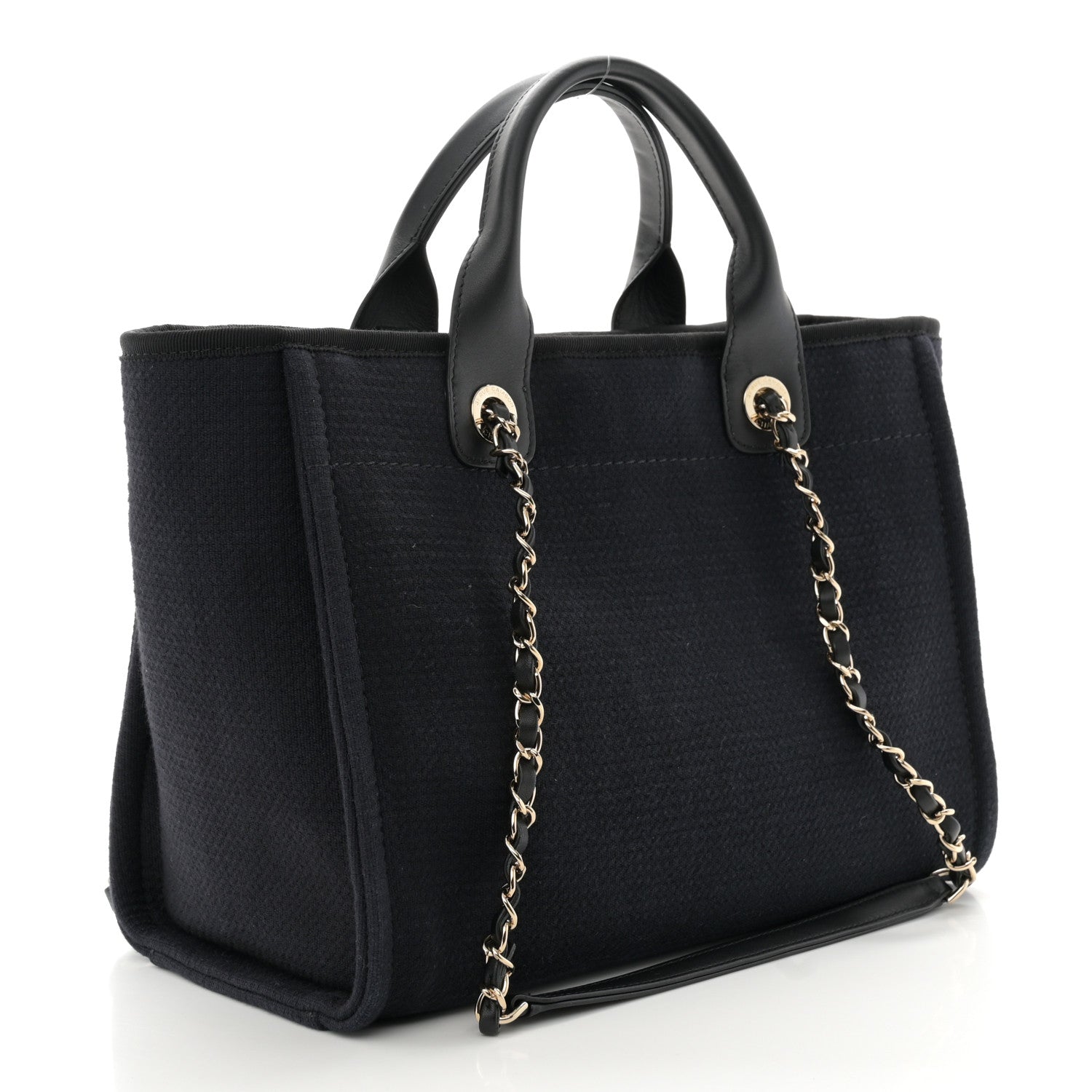 Chanel Mixed Fibers Small Deauville Tote Black 3 of 10