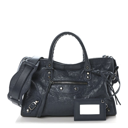 Balenciaga Agneau Classic Silver Hardware S City Bleu Persan 3 of 12