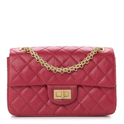 Chanel Aged Calfskin Quilted 2.55 Reissue Mini Flap Red 1 of 11