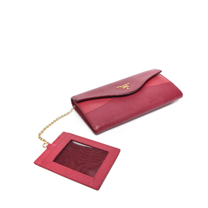 Prada Saffiano Continental Wallet Ibisco Peonia 12 of 15