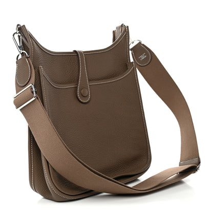 Hermes Taurillon Clemence Evelyne III PM Etoupe 3 of 11