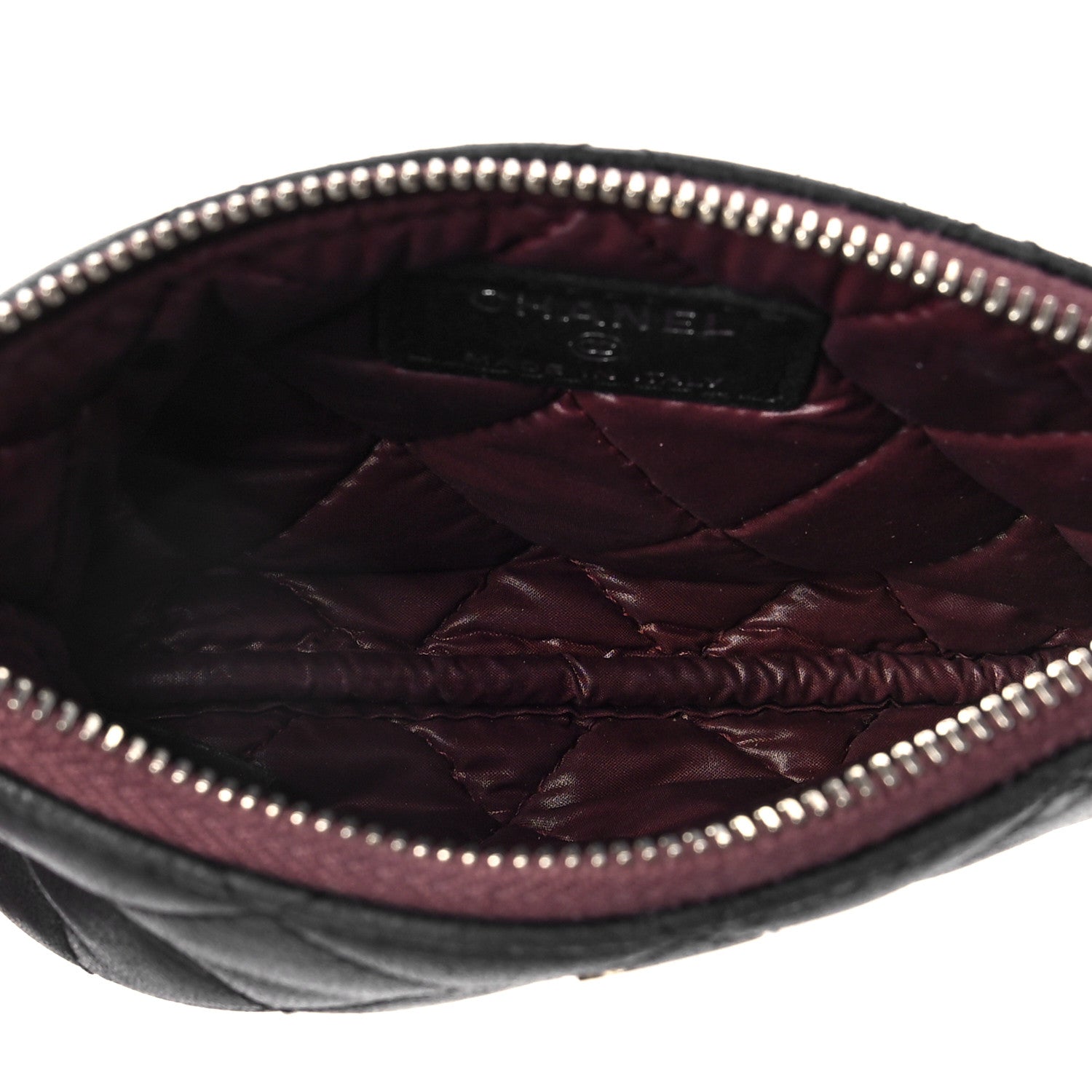 Chanel Lambskin Quilted Small Cosmetic Case Black 5 of 7