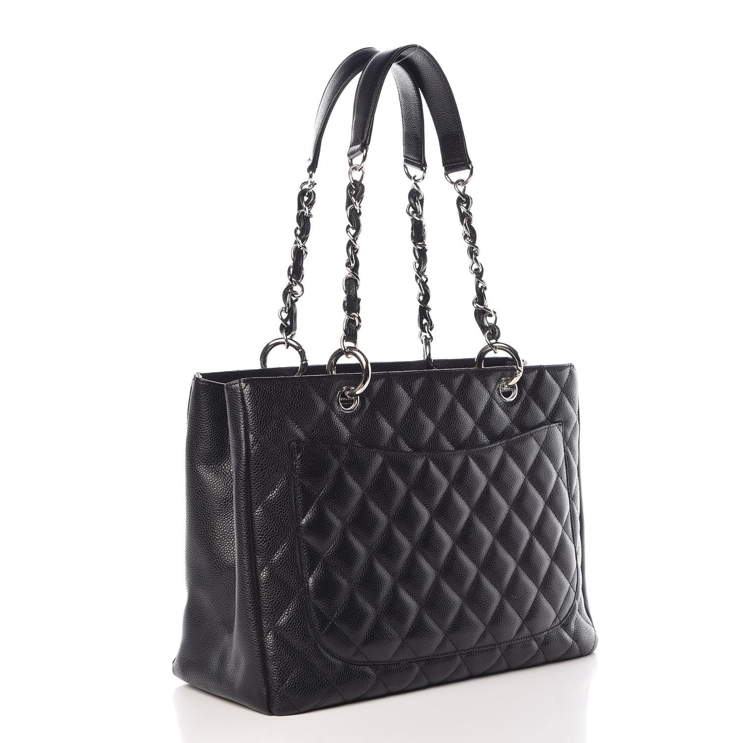 Caviar Quilted Grand Shopping Tote GST Black