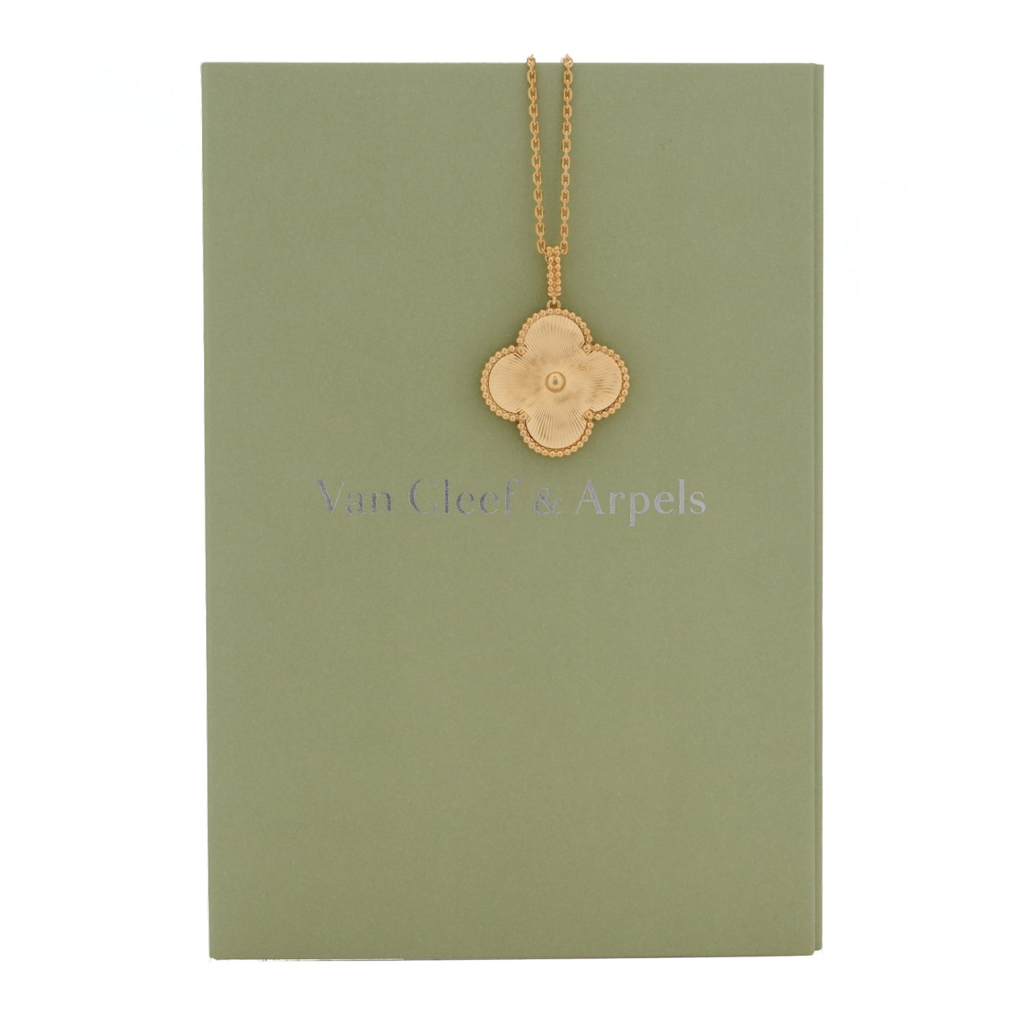 18K Yellow Gold Guilloche Magic Alhambra Long Necklace