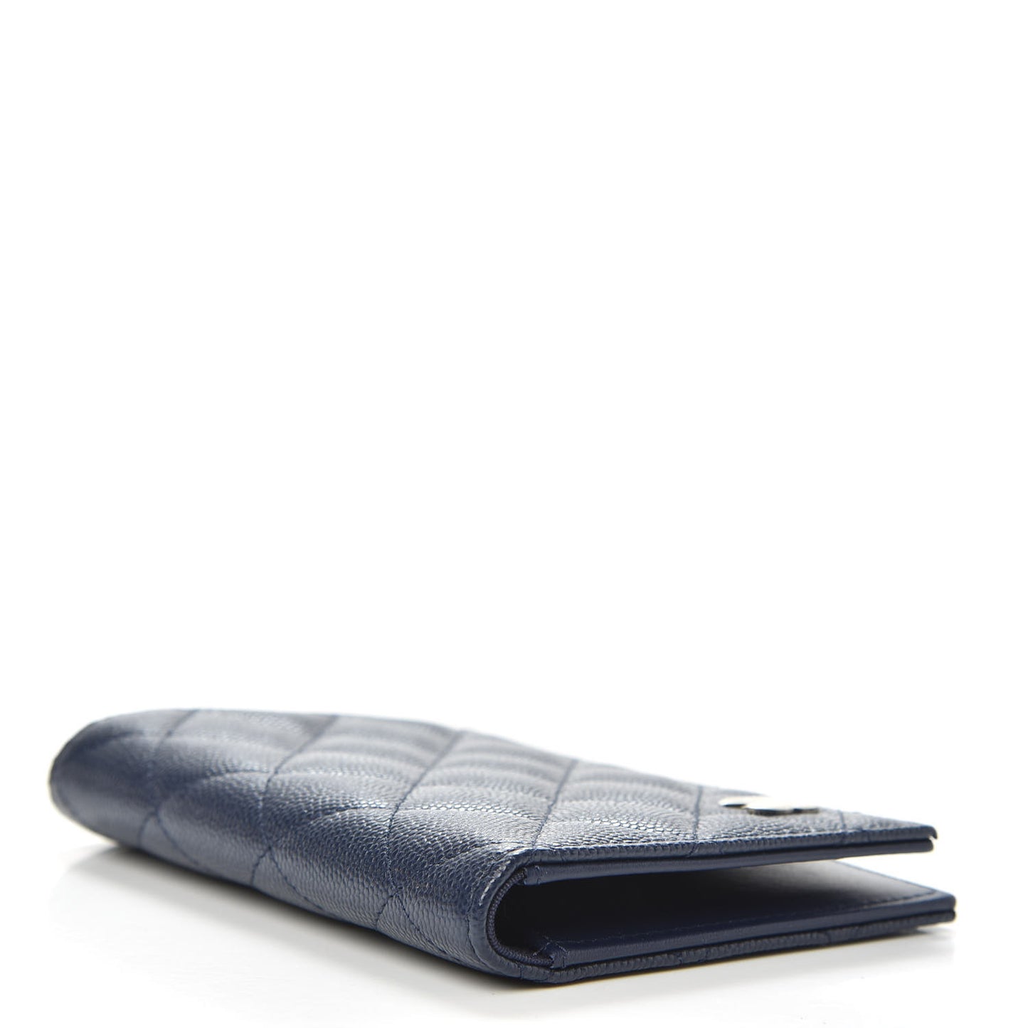 Caviar Quilted Passport Holder Navy Blue