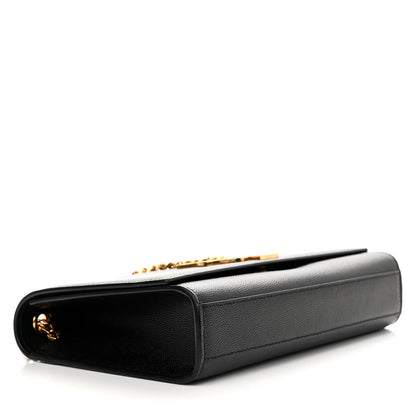 Saint Laurent Grain De Poudre Medium Classic Monogram Kate Satchel Black 4 of 10