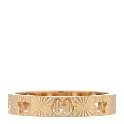 Gucci 18K Yellow Gold Icon Stars Band Ring 58 8.5 1 of 4