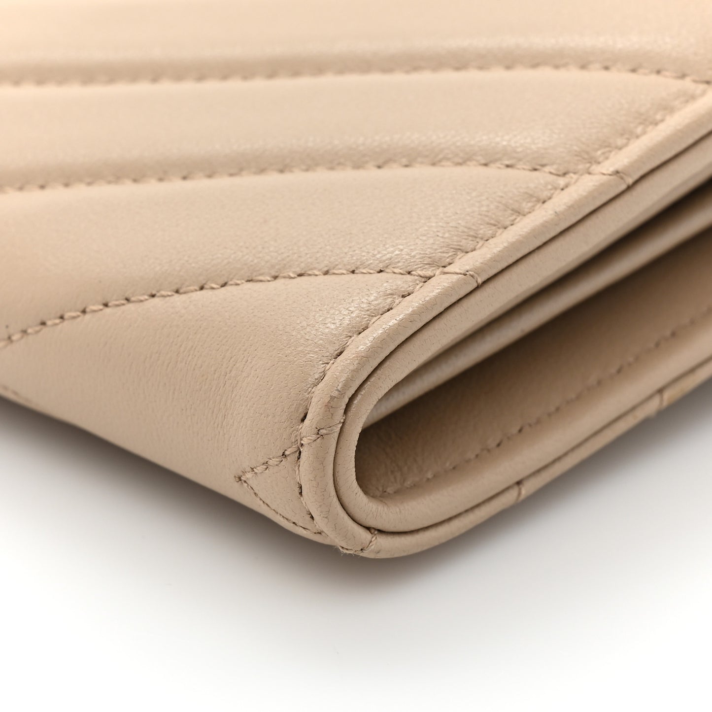 Lambskin Y Quilted Monogram Large Loulou Flap Wallet Nude Powder