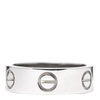 Cartier 18K White Gold 5.5mm LOVE Ring 50 5.25 3 of 4