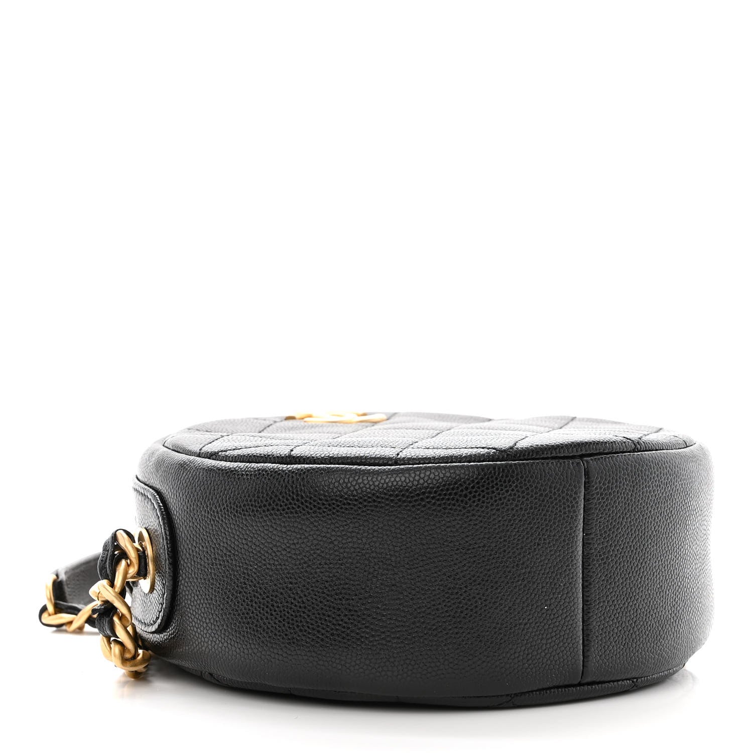 Chanel Caviar Quilted Small Round Bag With Chain Black 4 of 11