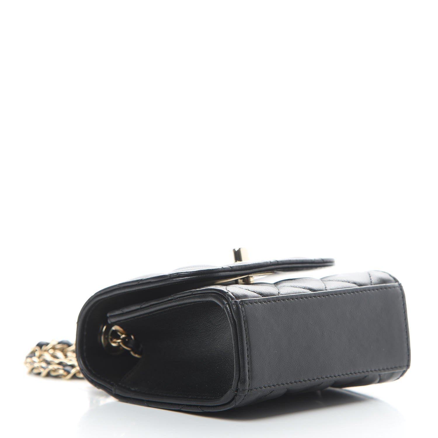 Chanel Lambskin Quilted Mini Trendy CC Chain Wallet Black 4 of 15