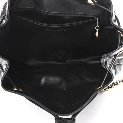 Chanel Lambskin Quilted Backpack Black 4 of 4