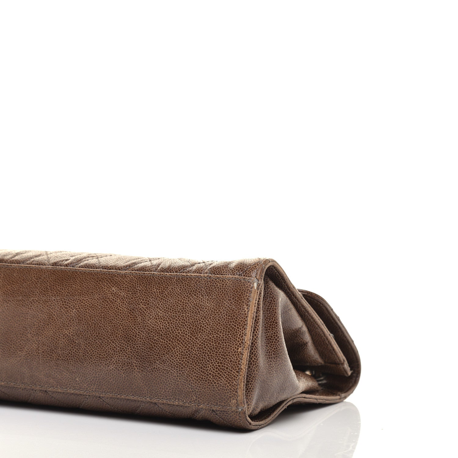 Chanel Crumpled Grained Calfskin Jumbo CC Crave Flap Beige 9 of 10