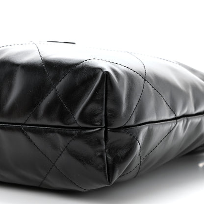 Chanel Shiny Calfskin Quilted Small Chanel 22 So Black 12 of 14