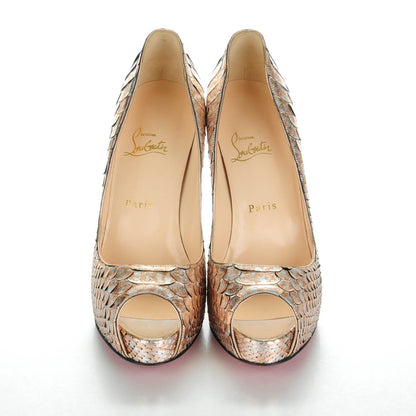 Christian Louboutin Python Very Prive 120 Pumps 39.5 Nude Acid 2 of 6