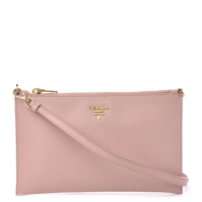 Prada Saffiano Flat Zip Wristlet Orchidea 1 of 9