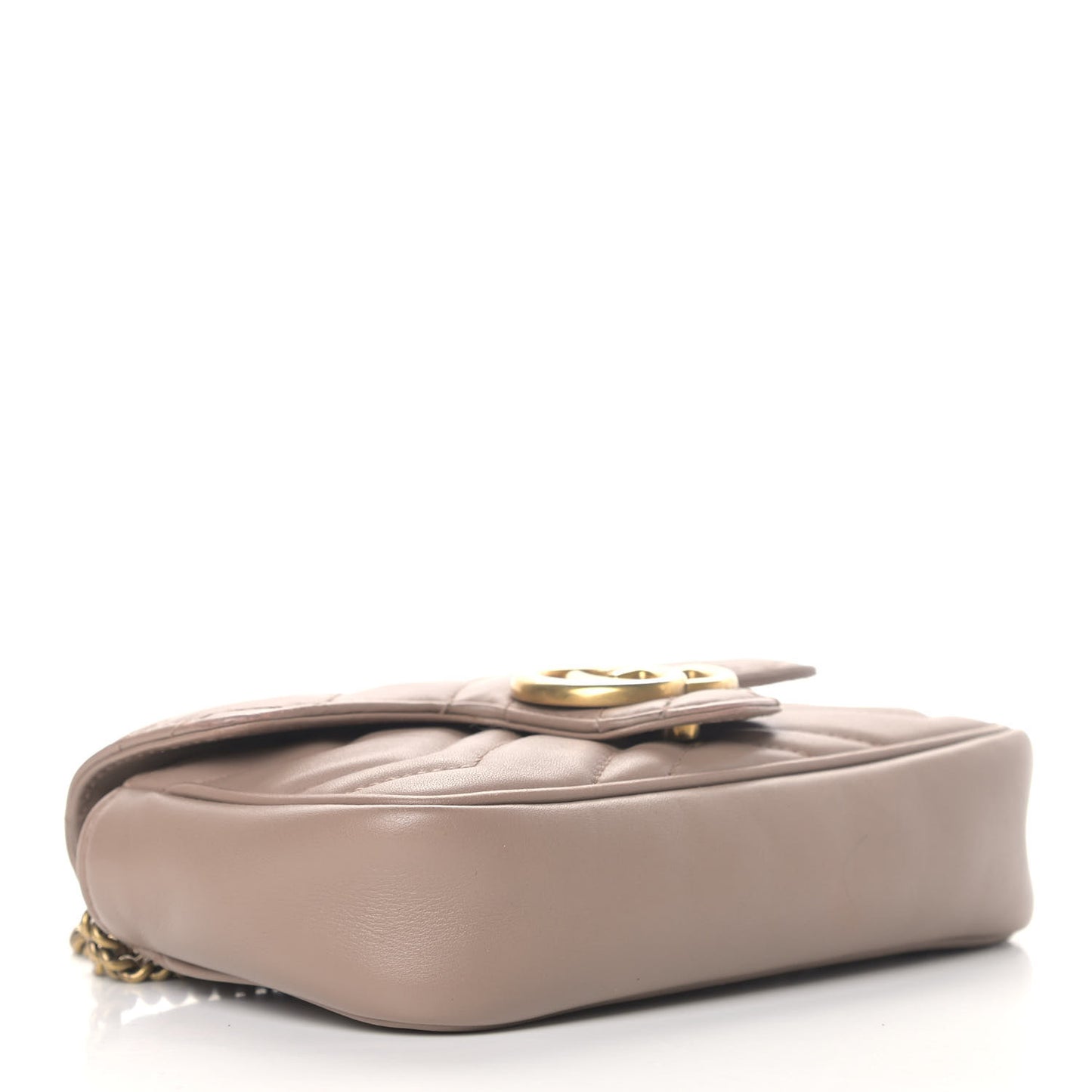 Calfskin Matelasse Super Mini GG Marmont Shoulder Bag Porcelain Rose