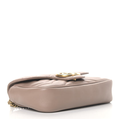 Gucci Calfskin Matelasse Super Mini GG Marmont Shoulder Bag Porcelain Rose 3 of 9