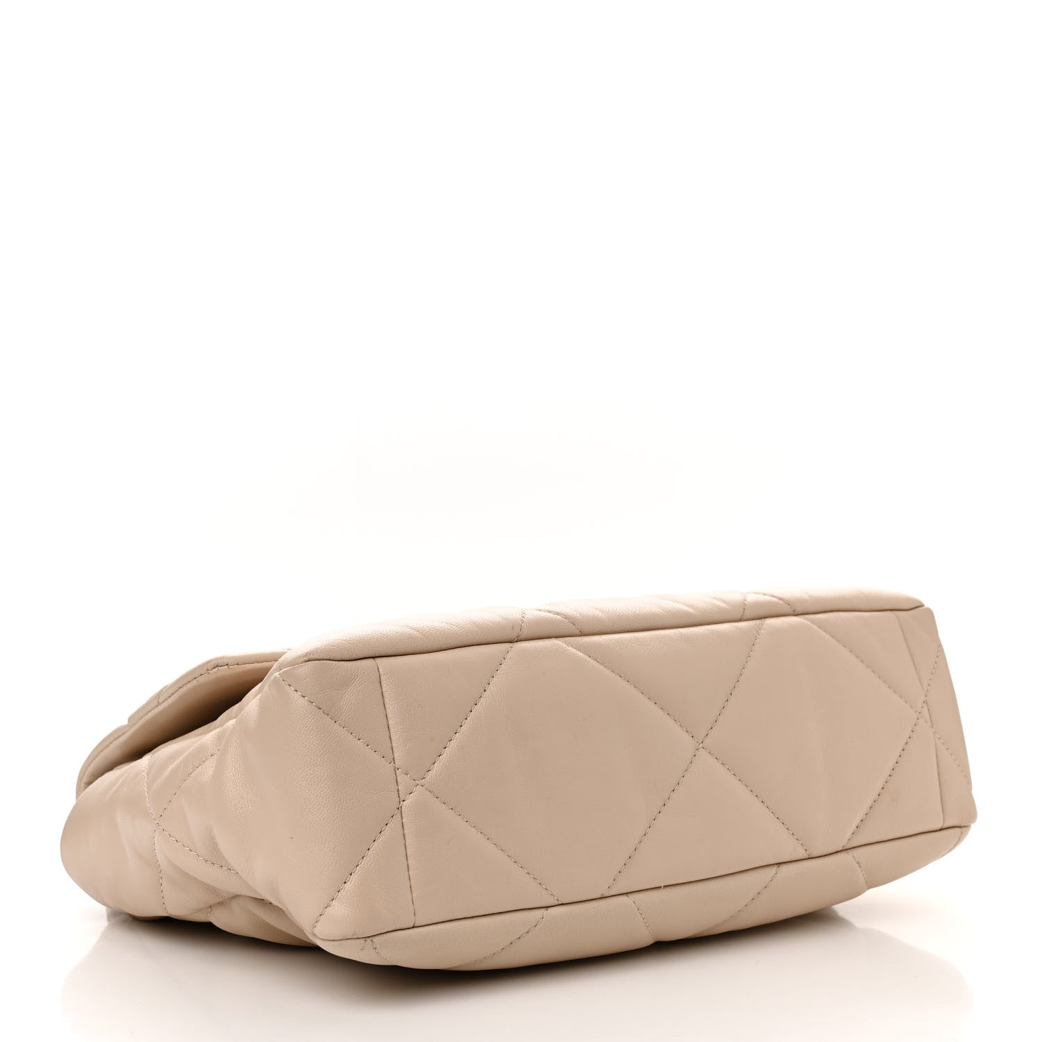 Chanel Lambskin Quilted Large Chanel 19 Flap Light Beige 4 of 13