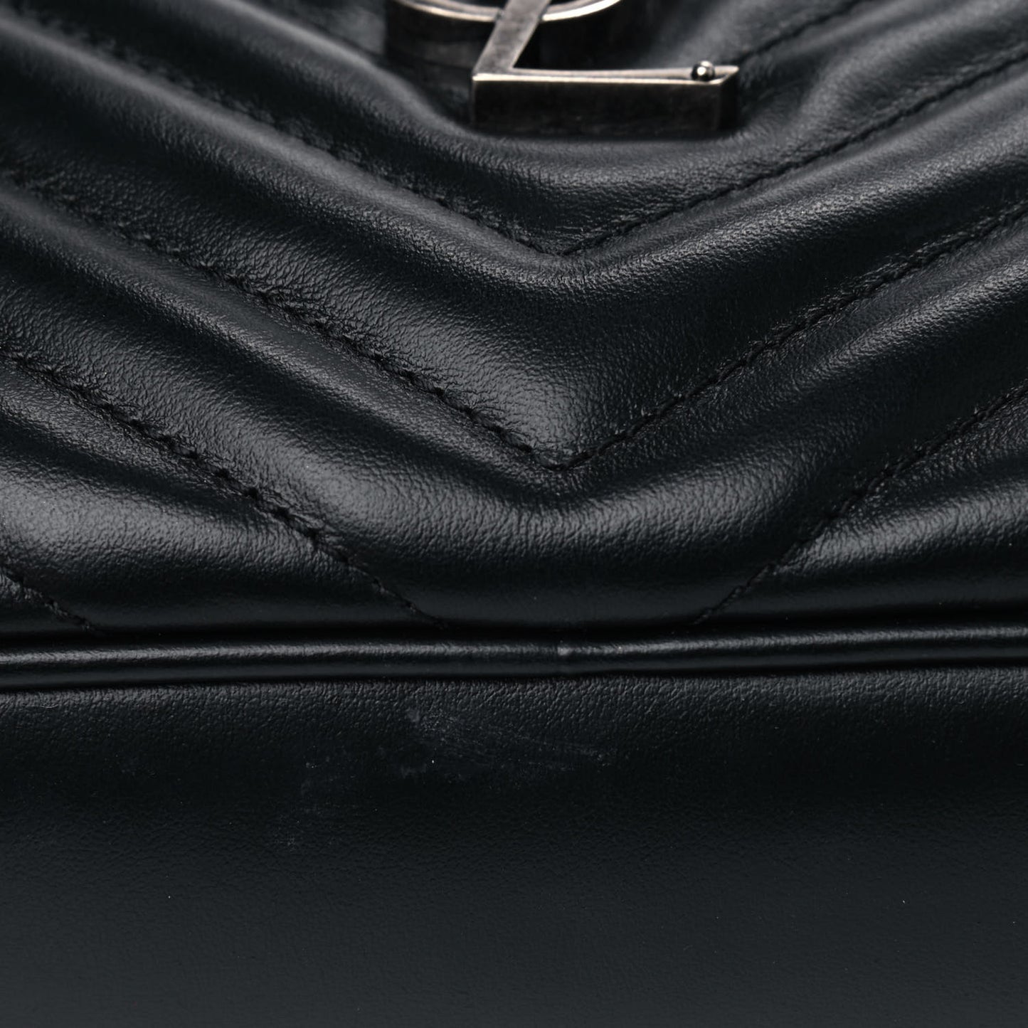 Calfskin Matelasse Monogram Lou Camera Bag Black