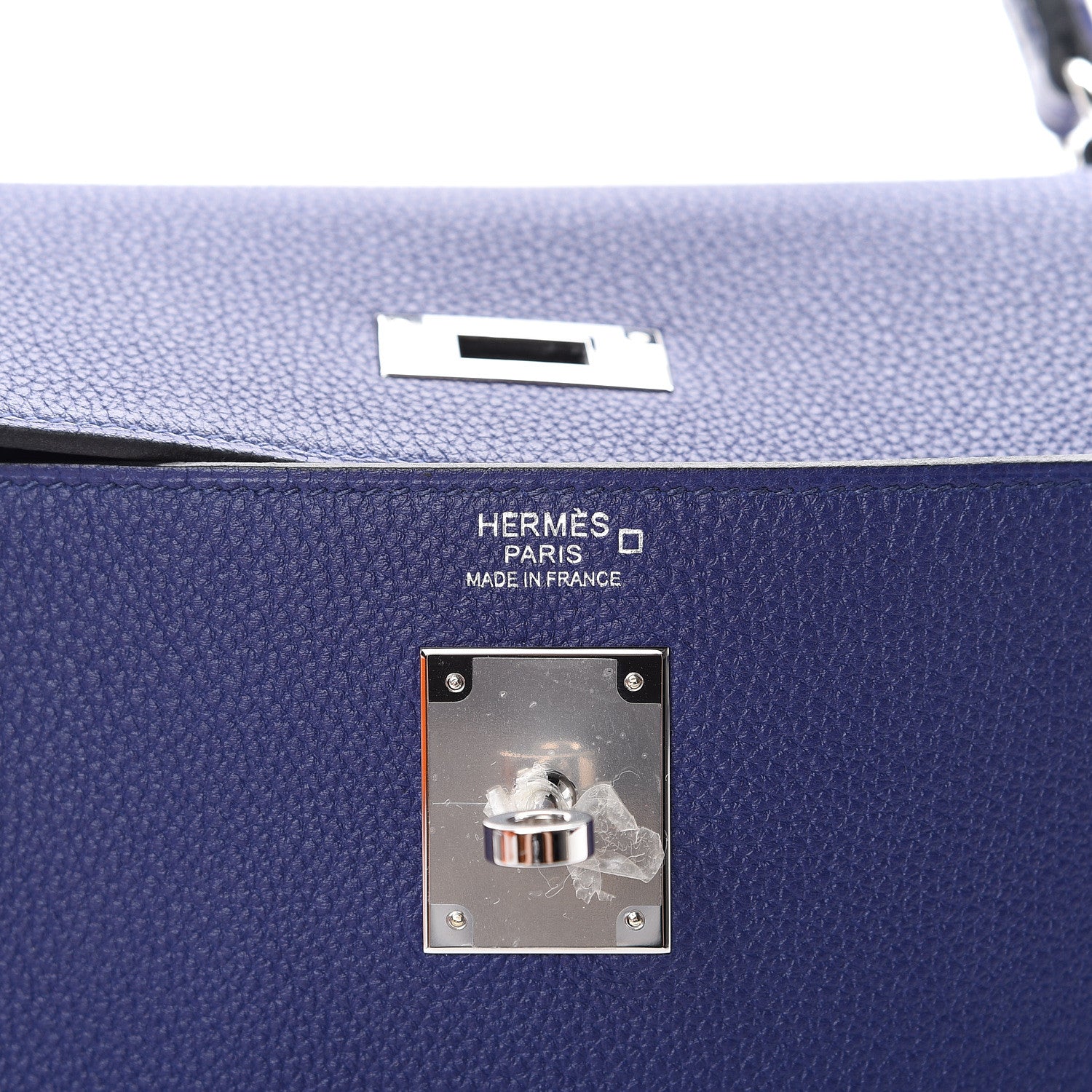 Hermes Togo Matte Alligator Kelly Retourne Touch 32 Bleu Encre 5 of 10