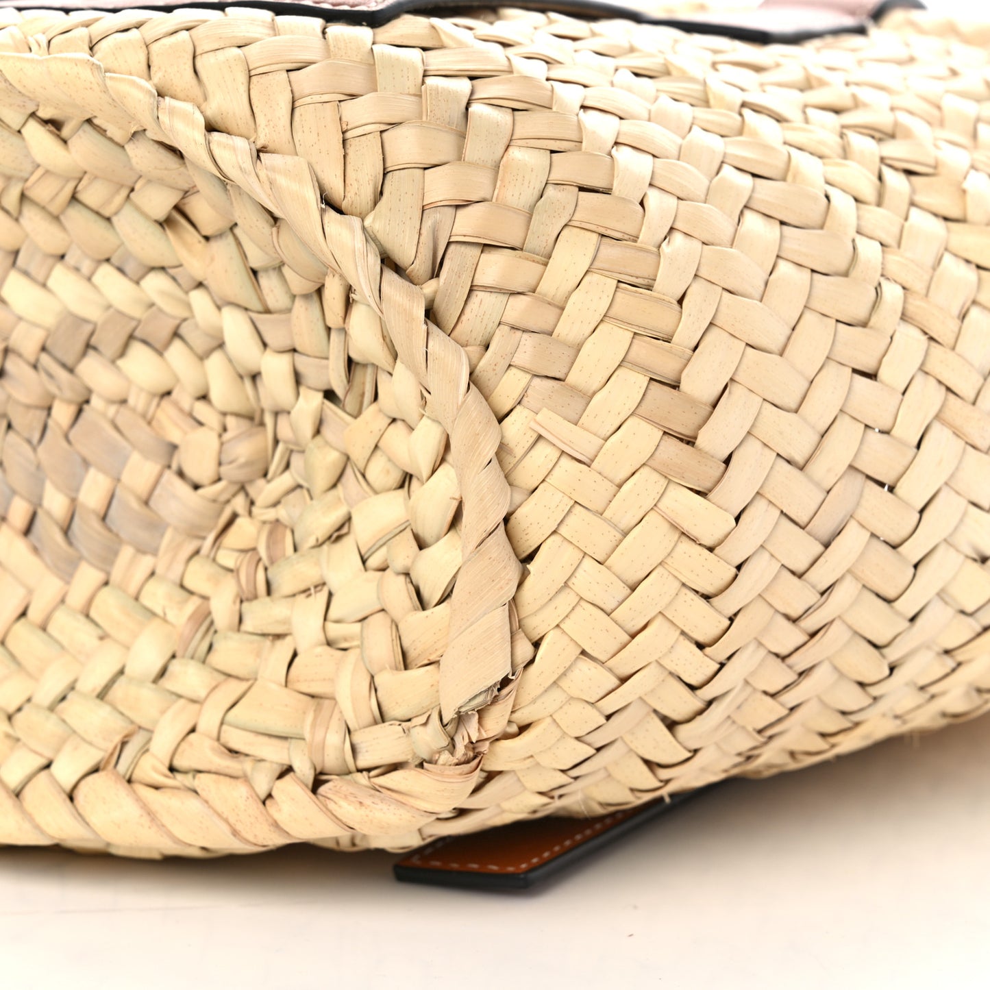 Raffia Small Basket Tote Bag Natural Tan