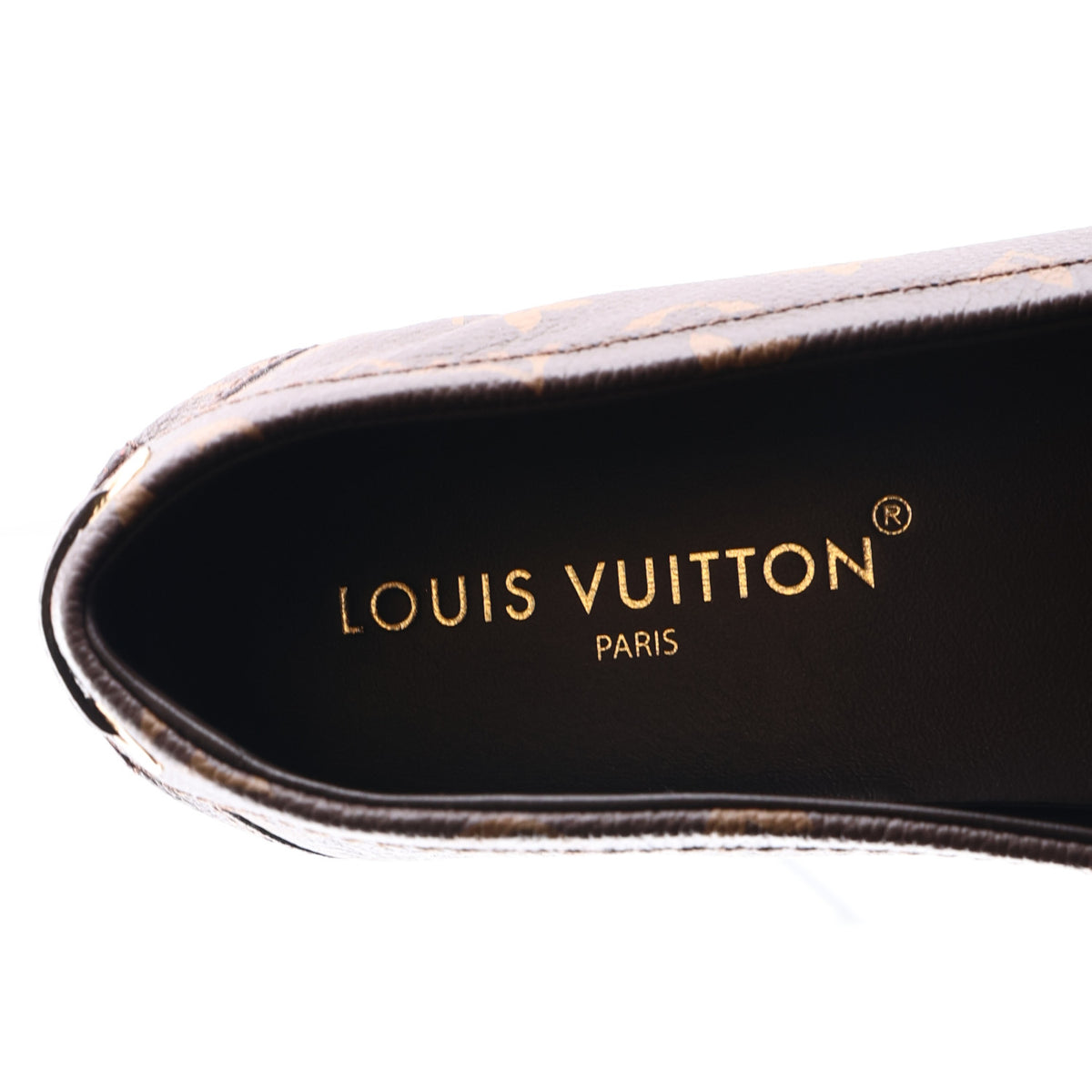 Monogram Grained Calfskin Flore Car Loafers 40 Cacao Brown