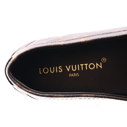 Louis Vuitton Monogram Grained Calfskin Flore Car Loafers 40 Cacao Brown 10 of 10