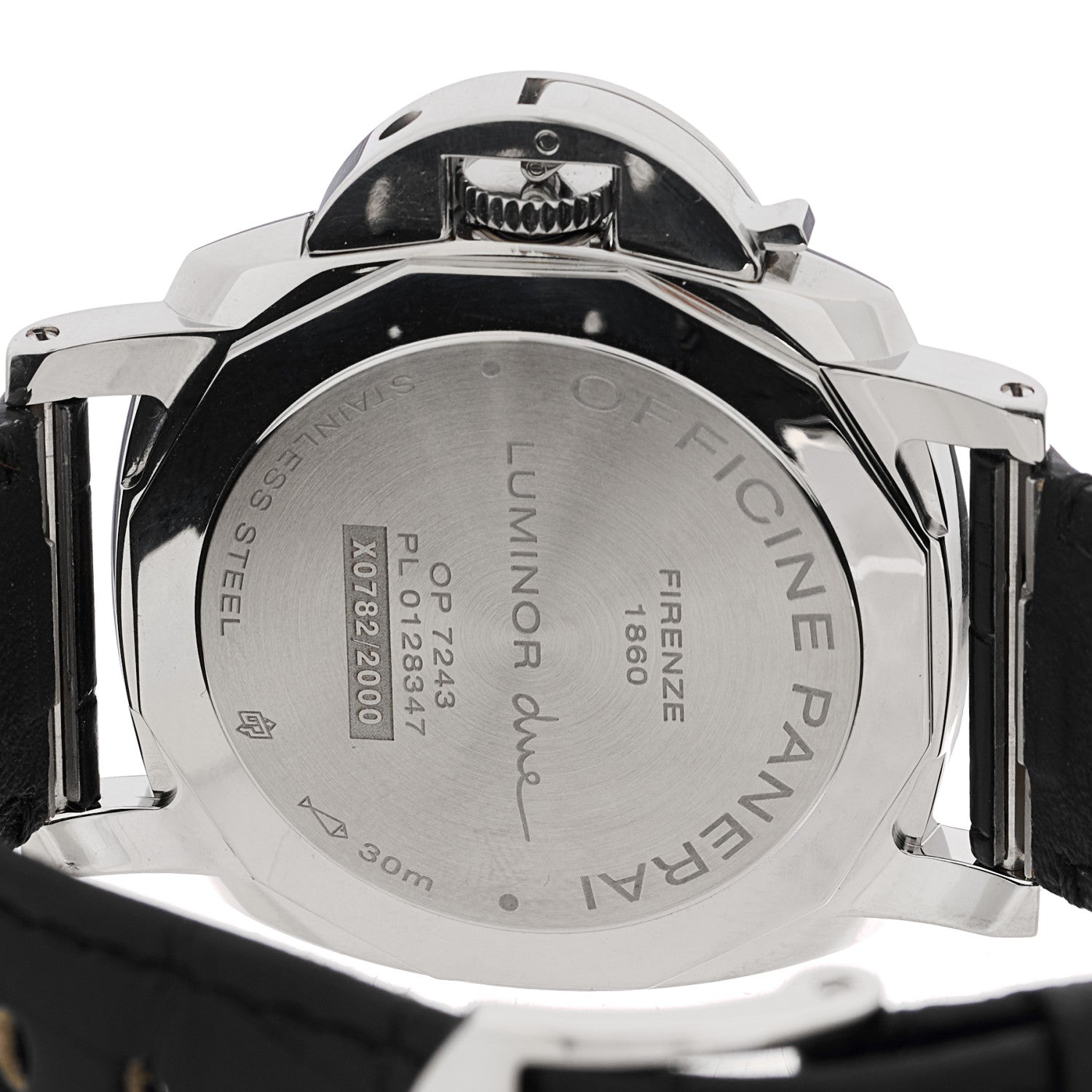 Panerai Stainless Steel Alligator 42mm Luminor Due Automatic Watch Grey PAM01250 4 of 4