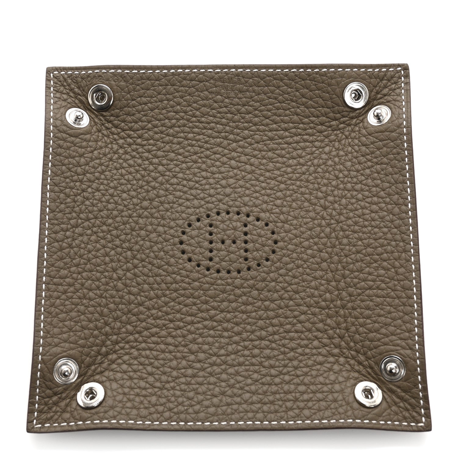 Hermes Taurillon Clemence Mini Mises et Relances Change Tray Etoupe 5 of 7