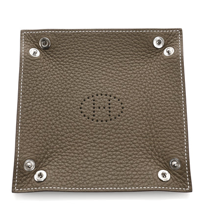 Hermes Taurillon Clemence Mini Mises et Relances Change Tray Etoupe 5 of 7