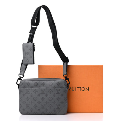 Louis Vuitton Calfskin Monogram Shadow Duo Messenger Anthracite Gray 10 of 10