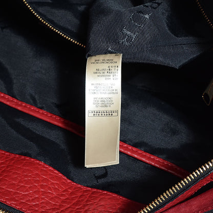 Burberry Heritage Grain Check Embossed Medium Dewsbury Tote Military Red 11 of 12