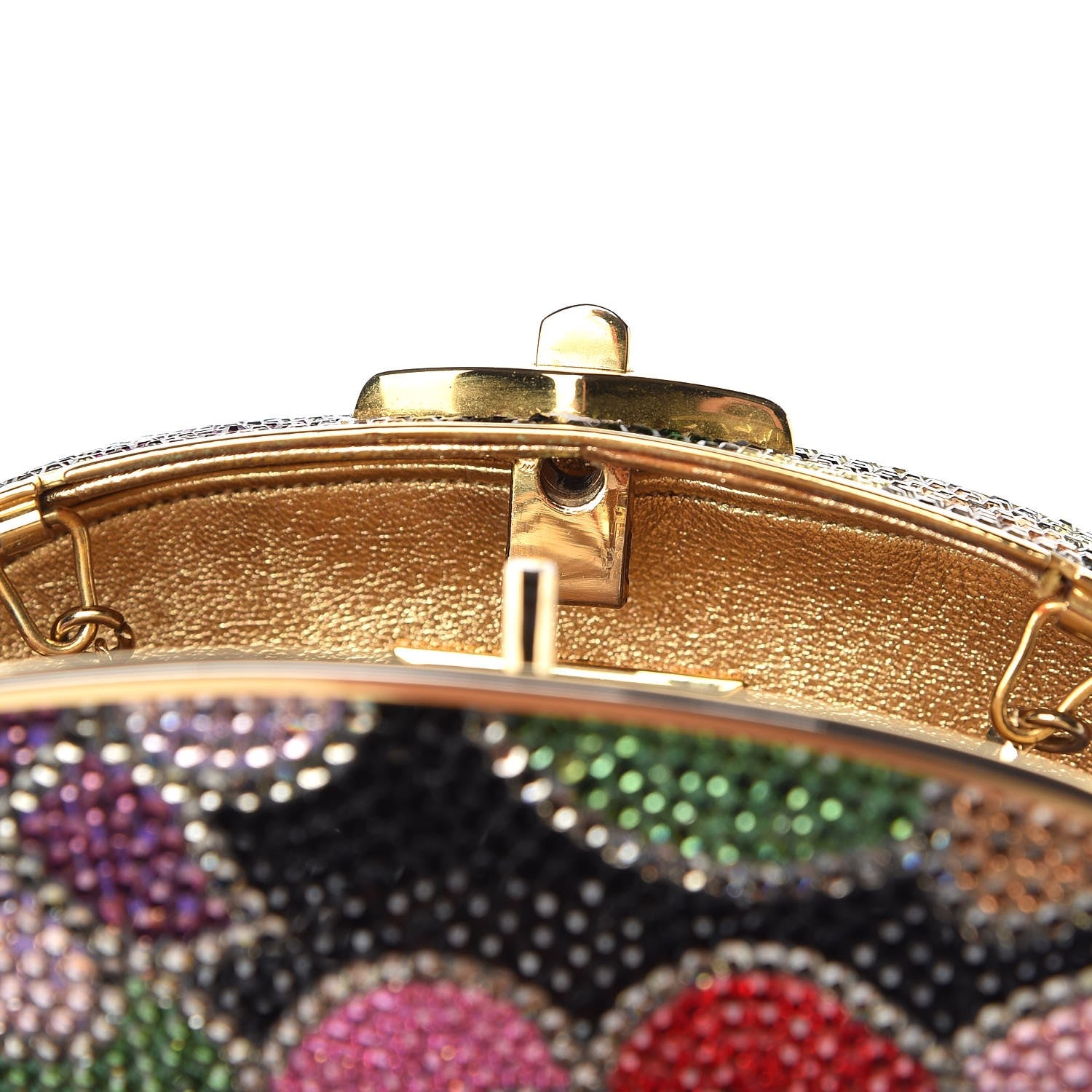 Judith Leiber Swarovski Crystal Floral Minaudiere Clutch Multicolor 7 of 8
