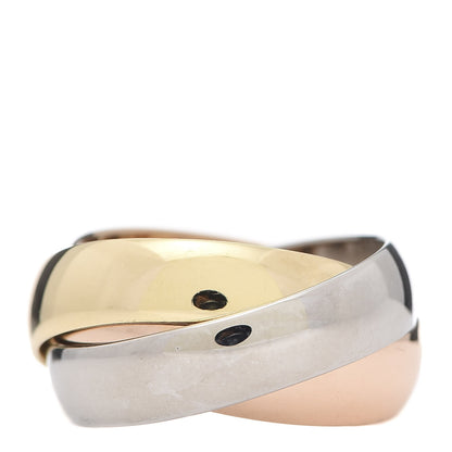 Cartier 18K Pink Yellow White Gold Large Trinity Ring 52 6 1 of 9