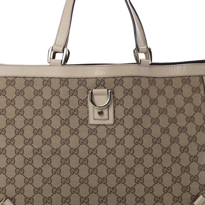 Gucci Monogram Large Abbey Tote Off White 8 of 17