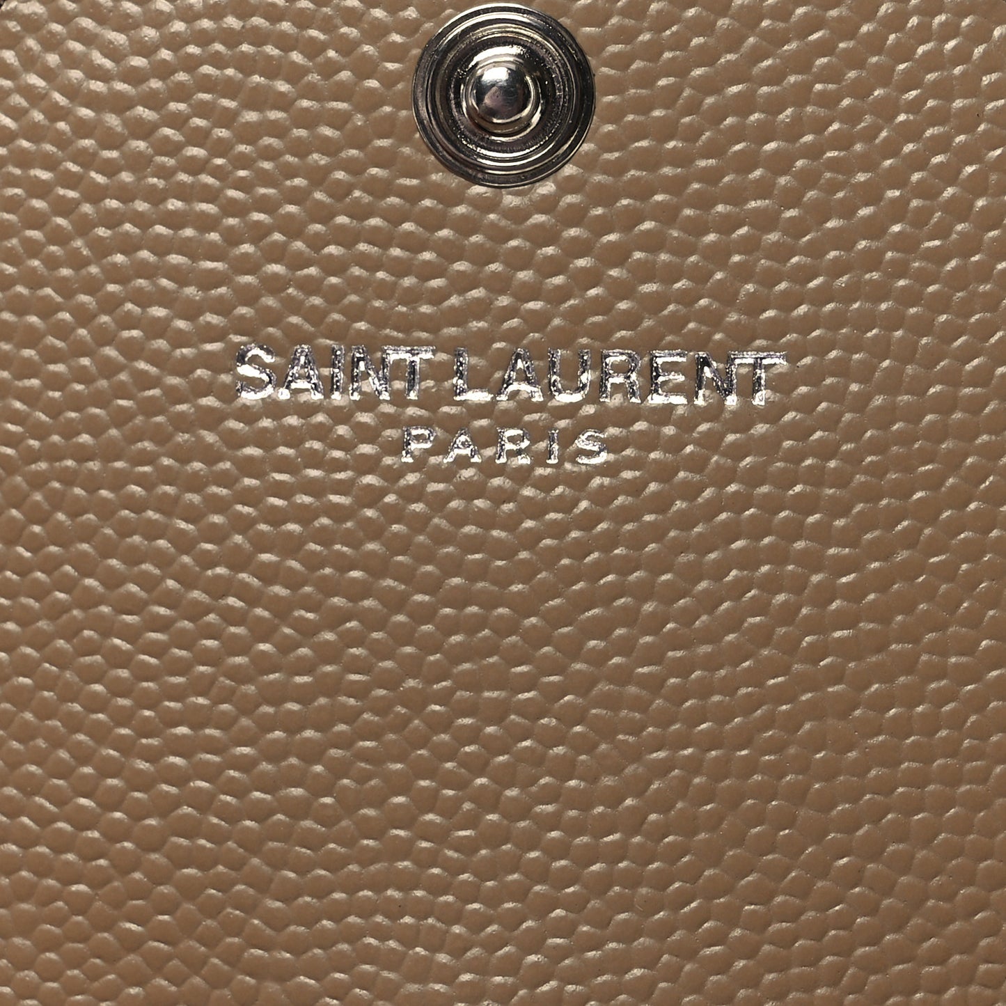 Grain De Poudre Matelasse Chevron Small Monogram Envelope Wallet Dark Beige