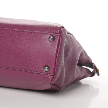 Fendi Goatskin Zucca Medium Peekaboo Iconic Satchel Ciclamino Tobacco Moro 12 of 15