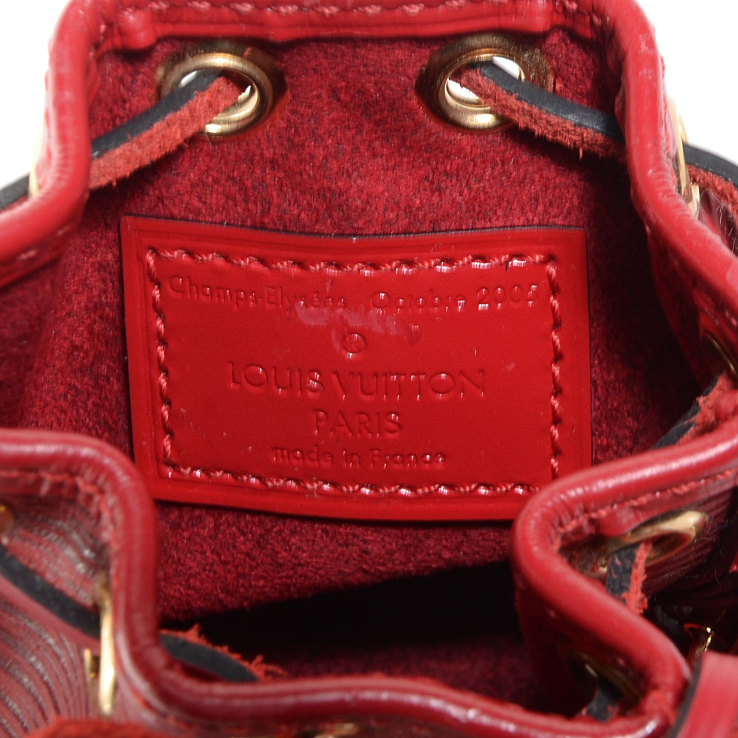 Louis Vuitton Epi Mini Noe Bag Charm Castillan Red 6 of 7