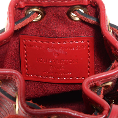 Louis Vuitton Epi Mini Noe Bag Charm Castillan Red 6 of 7