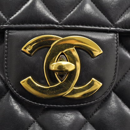 Chanel Lambskin Quilted Jumbo Flap Black 10 of 10